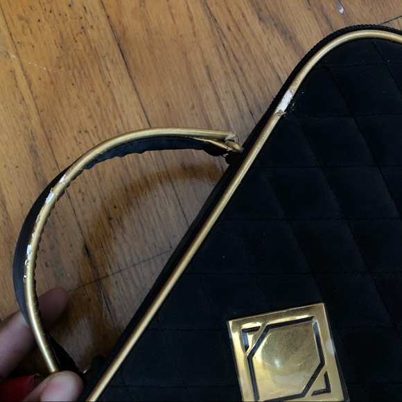 Bags Vintage Amway Black Purse Wh Gold Details Poshmark